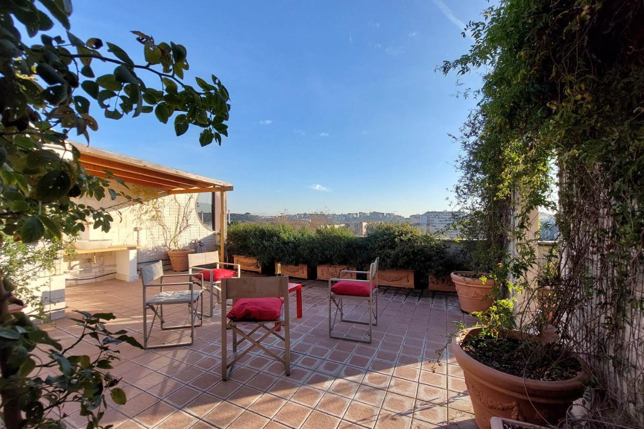 Ferienwohnung Beautiful Loft In Ponte Milvio With Terrace Rom Exterior foto