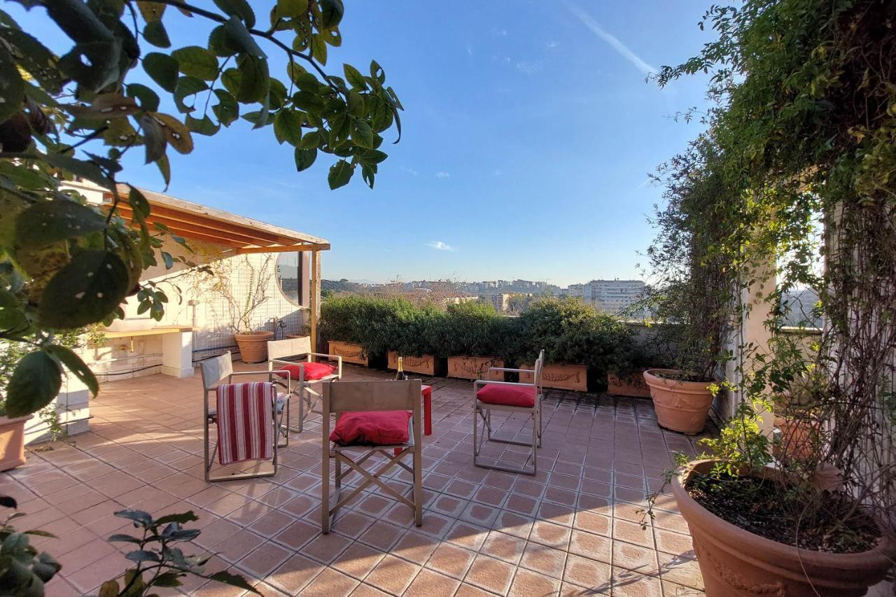 Ferienwohnung Beautiful Loft In Ponte Milvio With Terrace Rom Exterior foto